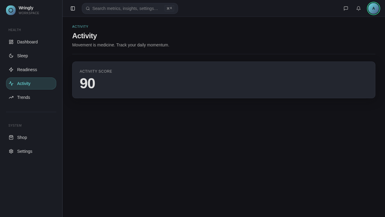 Activity page - effort and movement